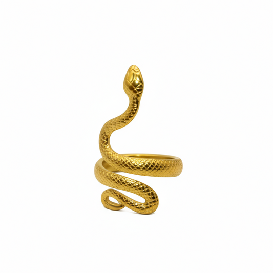 Gold snake shaped ring