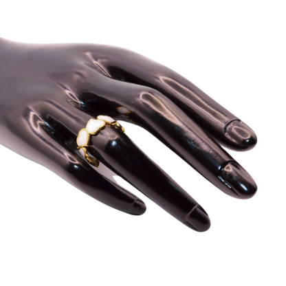 heart white gold ring