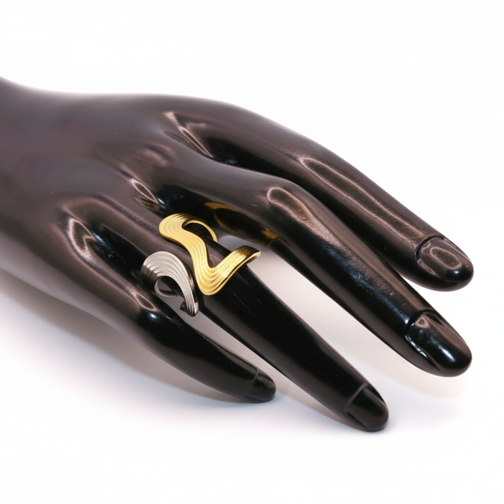 gold and silver ring