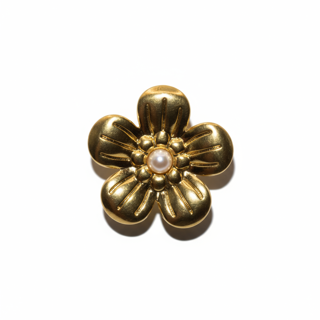 Gold Flower Shaped Women Ring