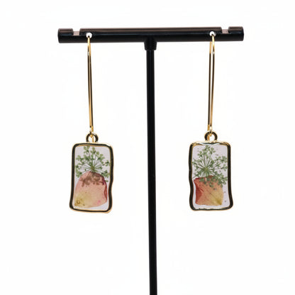 Peach Dried flower Dangle