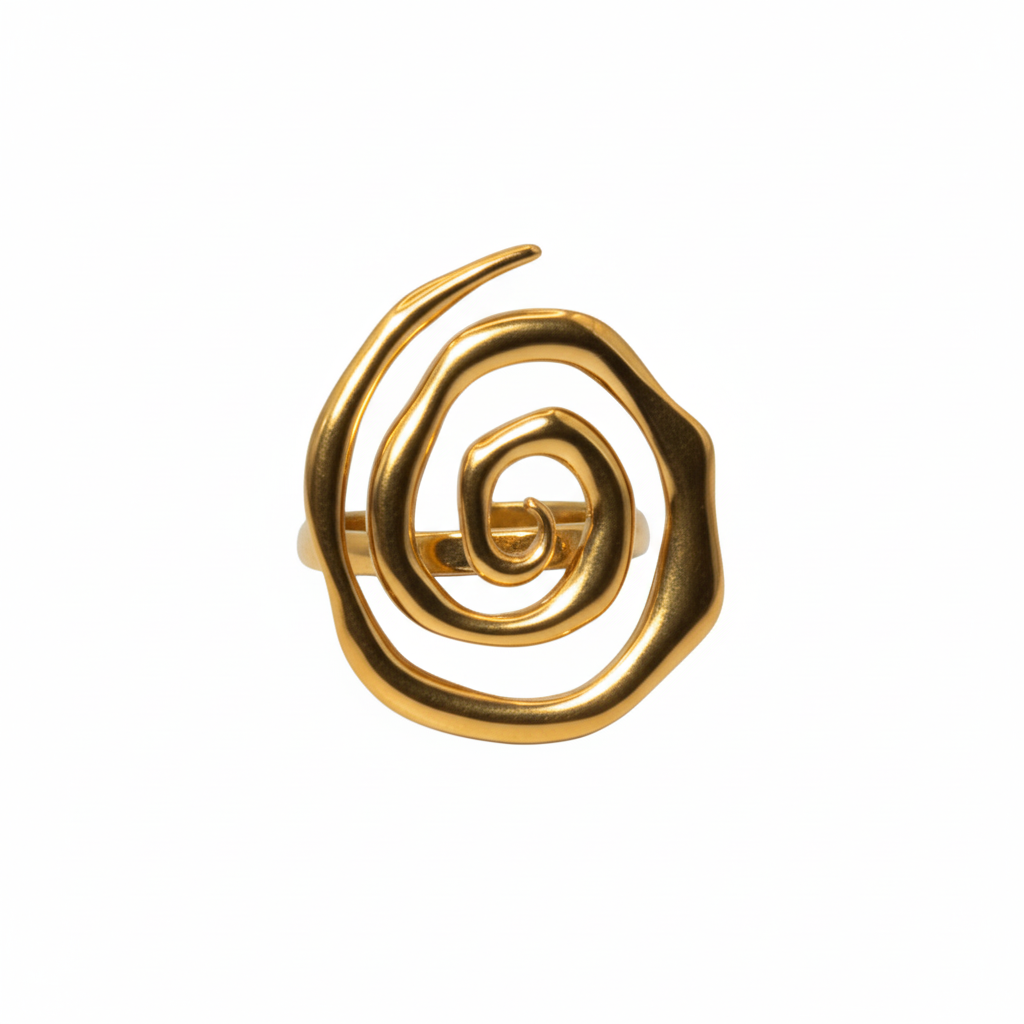 Gold Spiral Women Ring