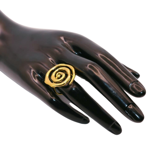 Gold Spiral Women Ring