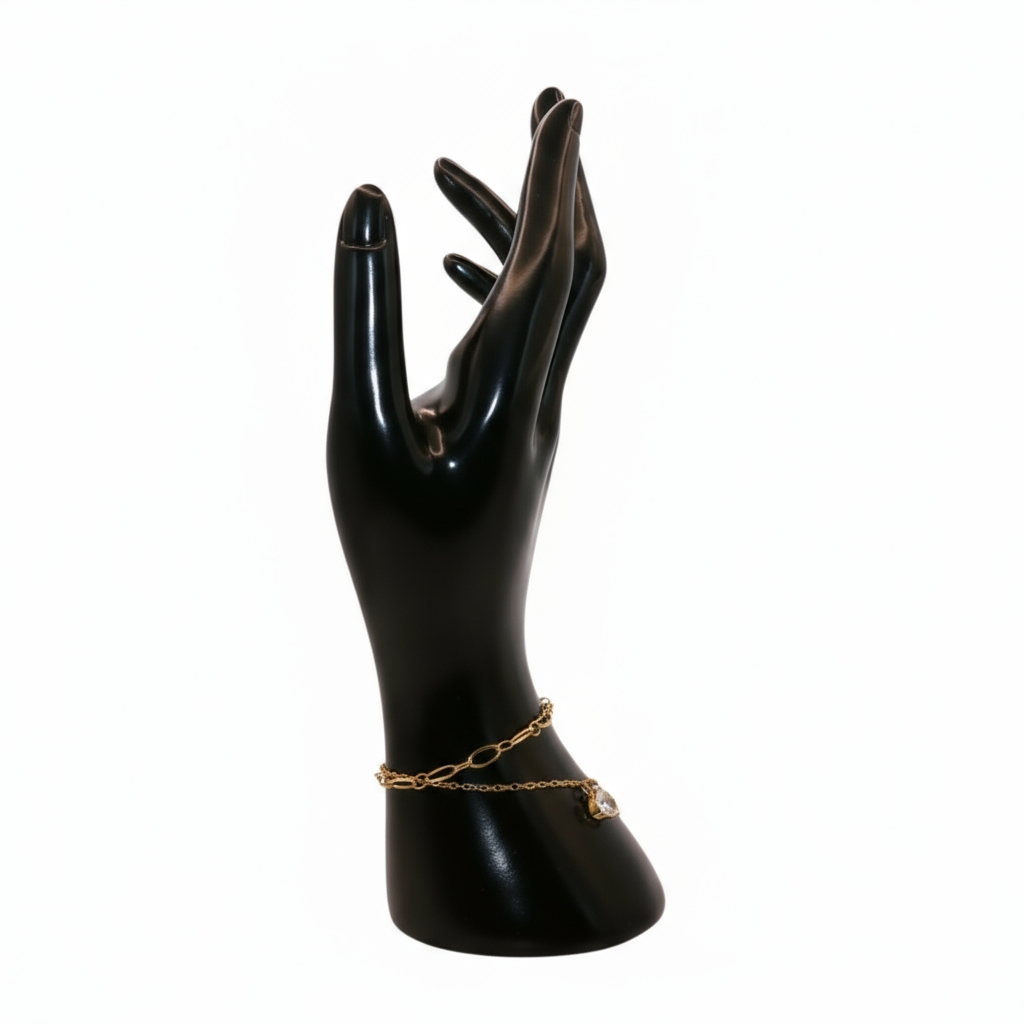 Double layer Gold Bracelet with stones