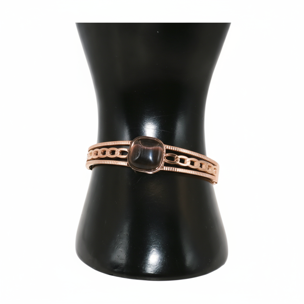 Bronze bracelet with a central stone