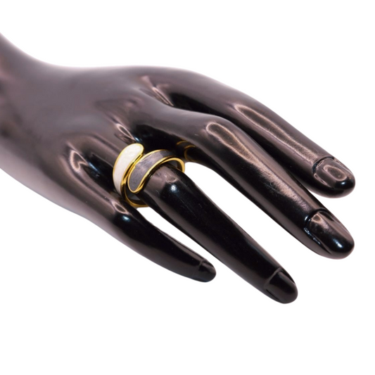 Black  Gold ring