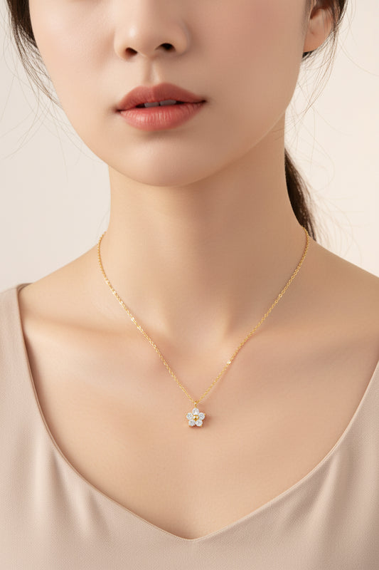 The Imperial Bloom- 18K Gold Plated Necklace