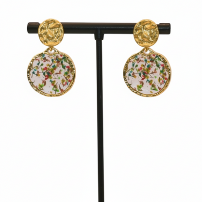 M preserved floral earings