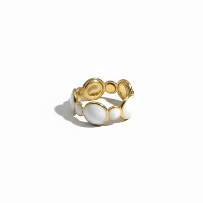 Gold and white ring