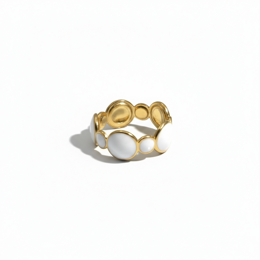 Gold and white ring