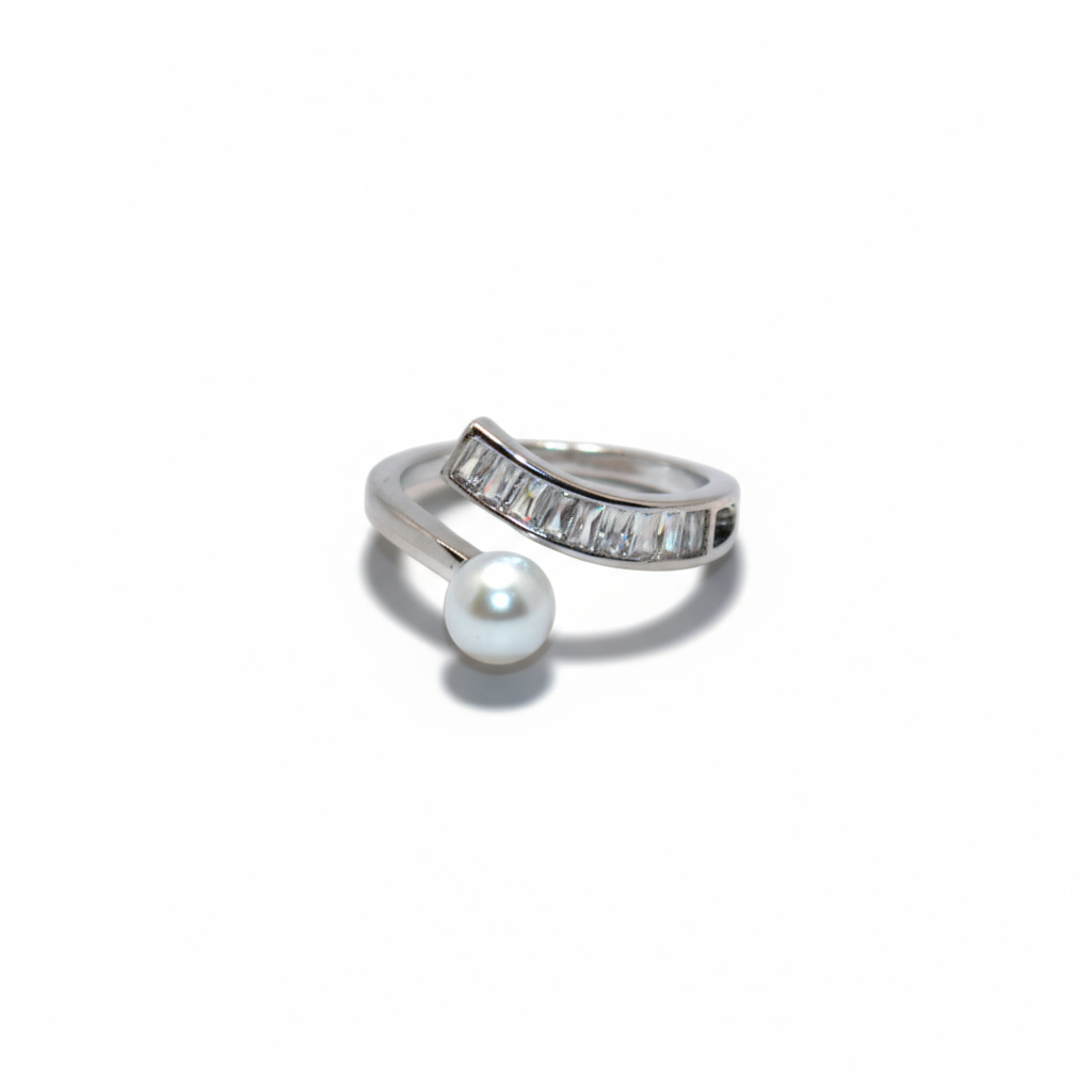 Silver PEarl Ring
