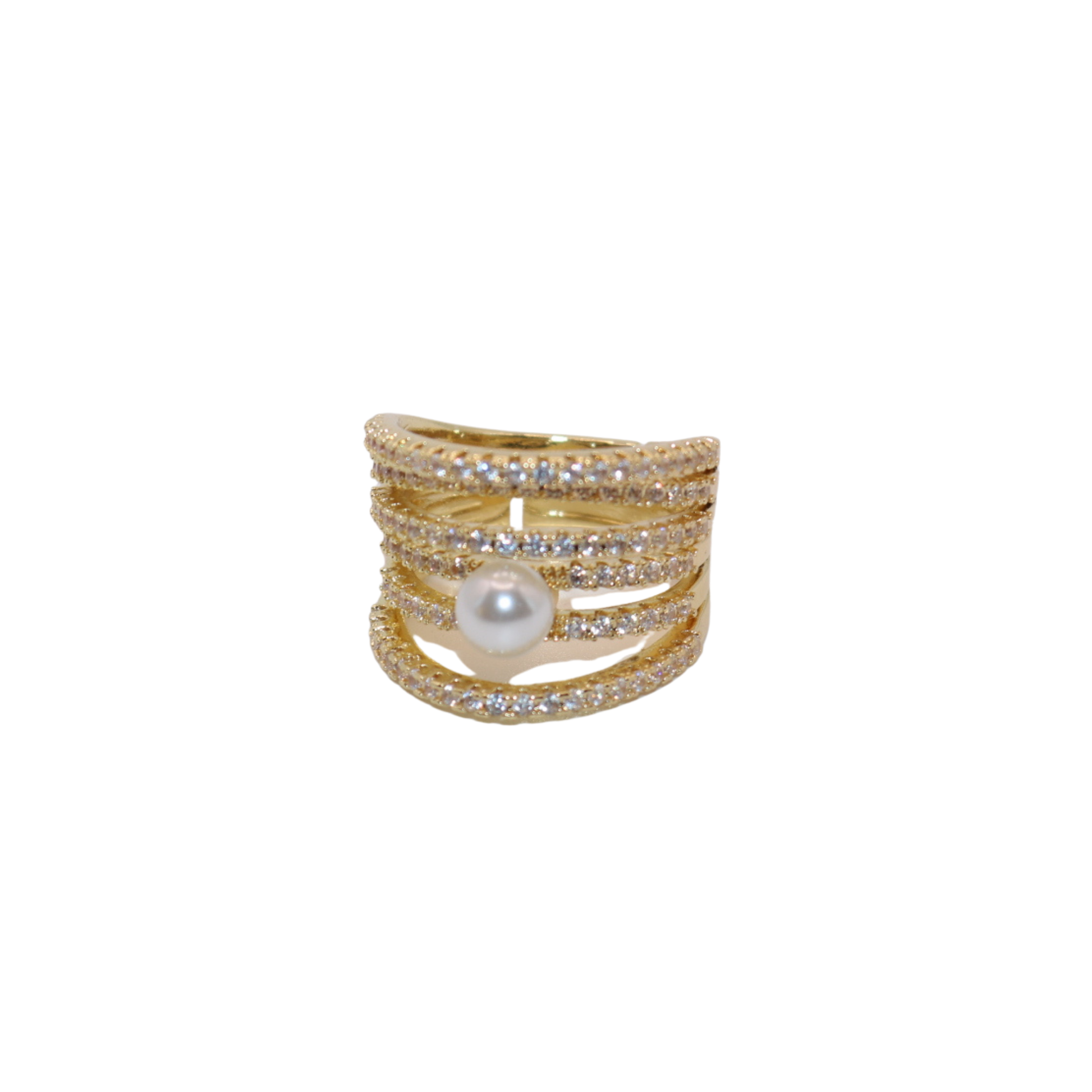Stone gold women ring