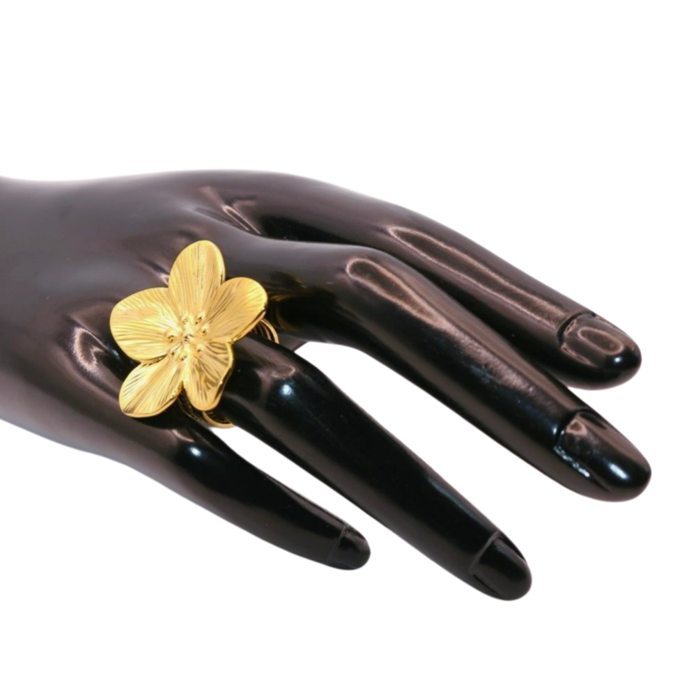 Fold flower ring