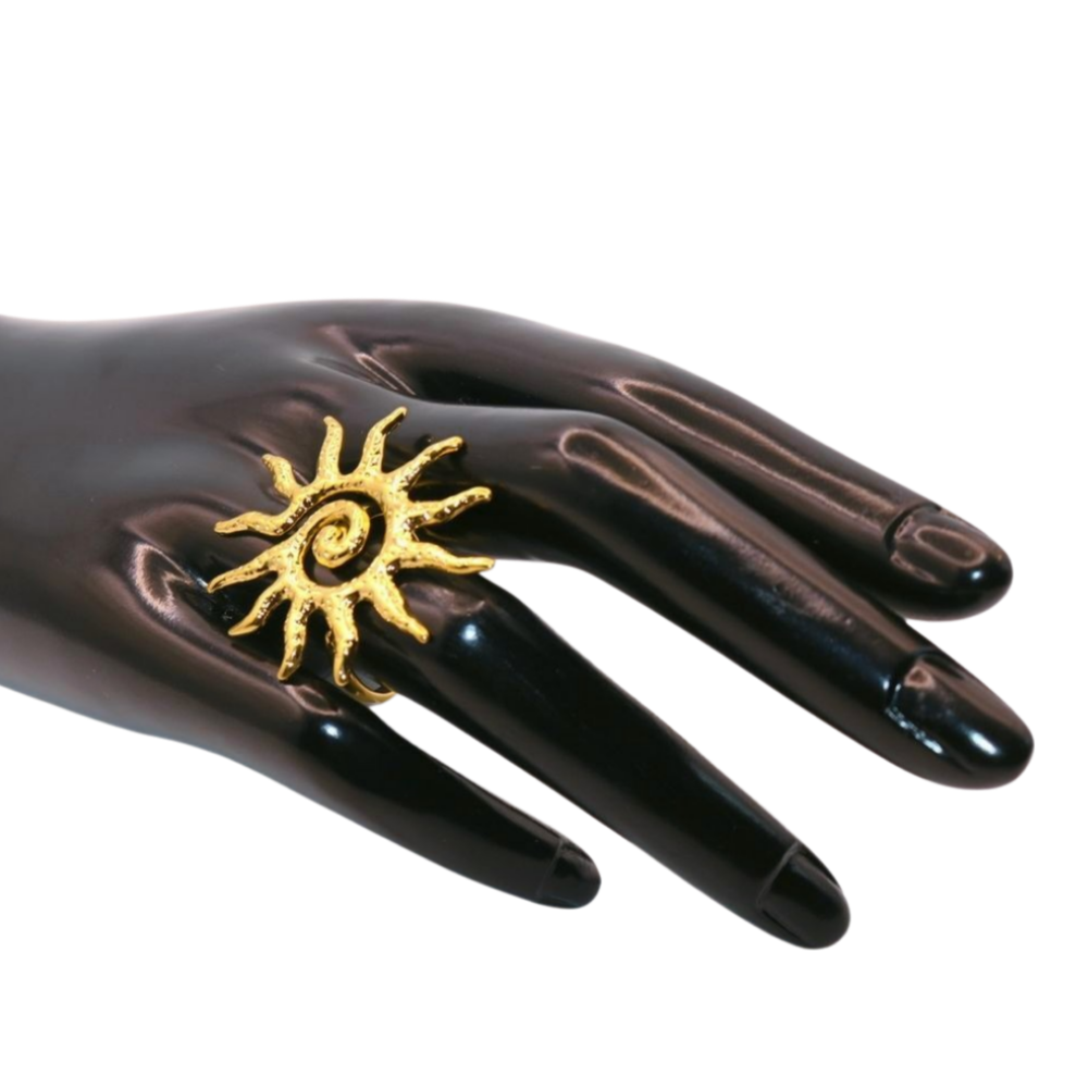Gold Sun Shaped Ring