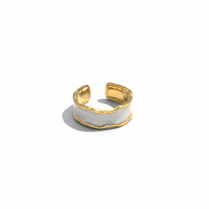 Gold and white ring