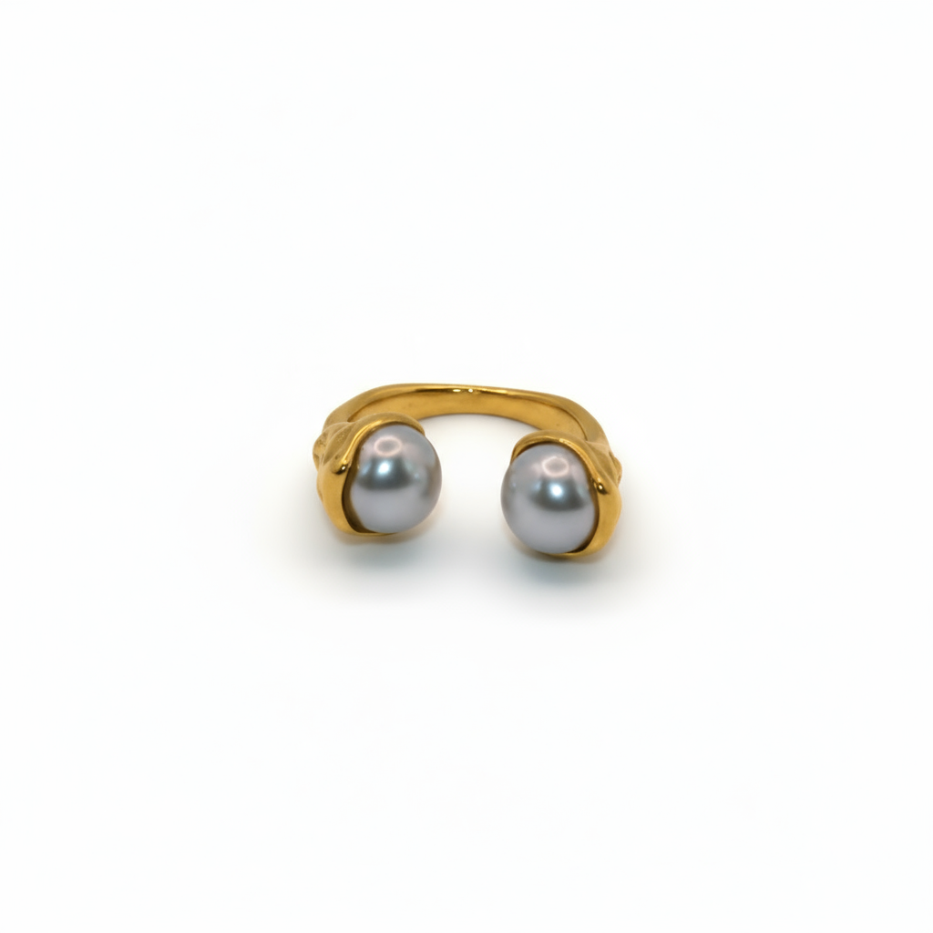 Gold Pearl Ring