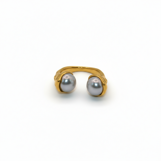 Gold Pearl Ring